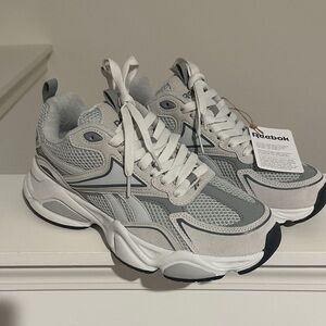 Reebok Classic Gray and White Athletic Shoes